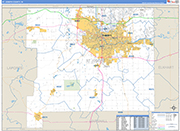 St. Joseph Wall Map Basic Style